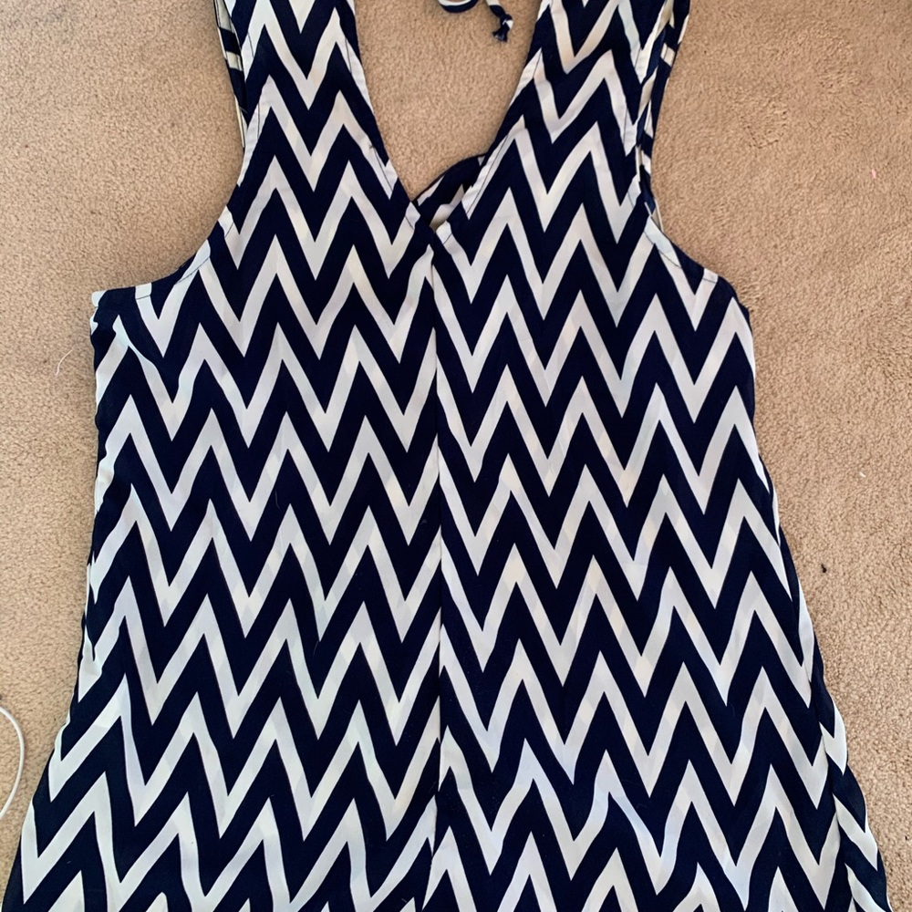Charlotte Russe Chevron Ruffle Top - Picture 2 of 3